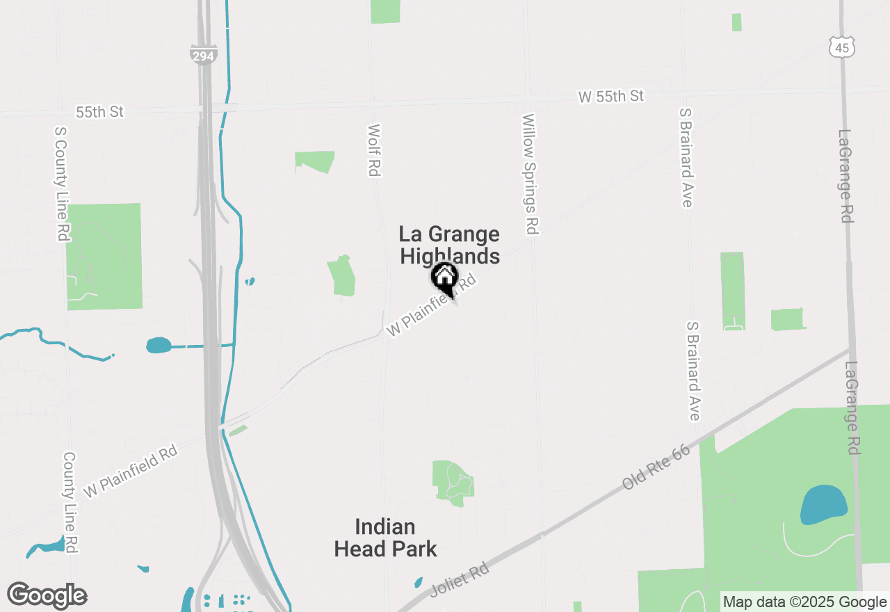 Map of 1901 W Plainfield Road, La Grange Highlands, IL 60525