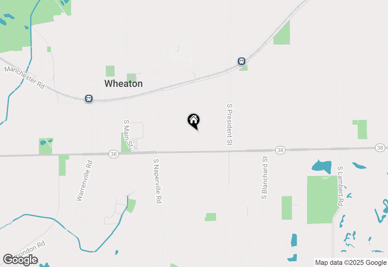 Map of 616 E Indiana Street, Wheaton, IL 60187