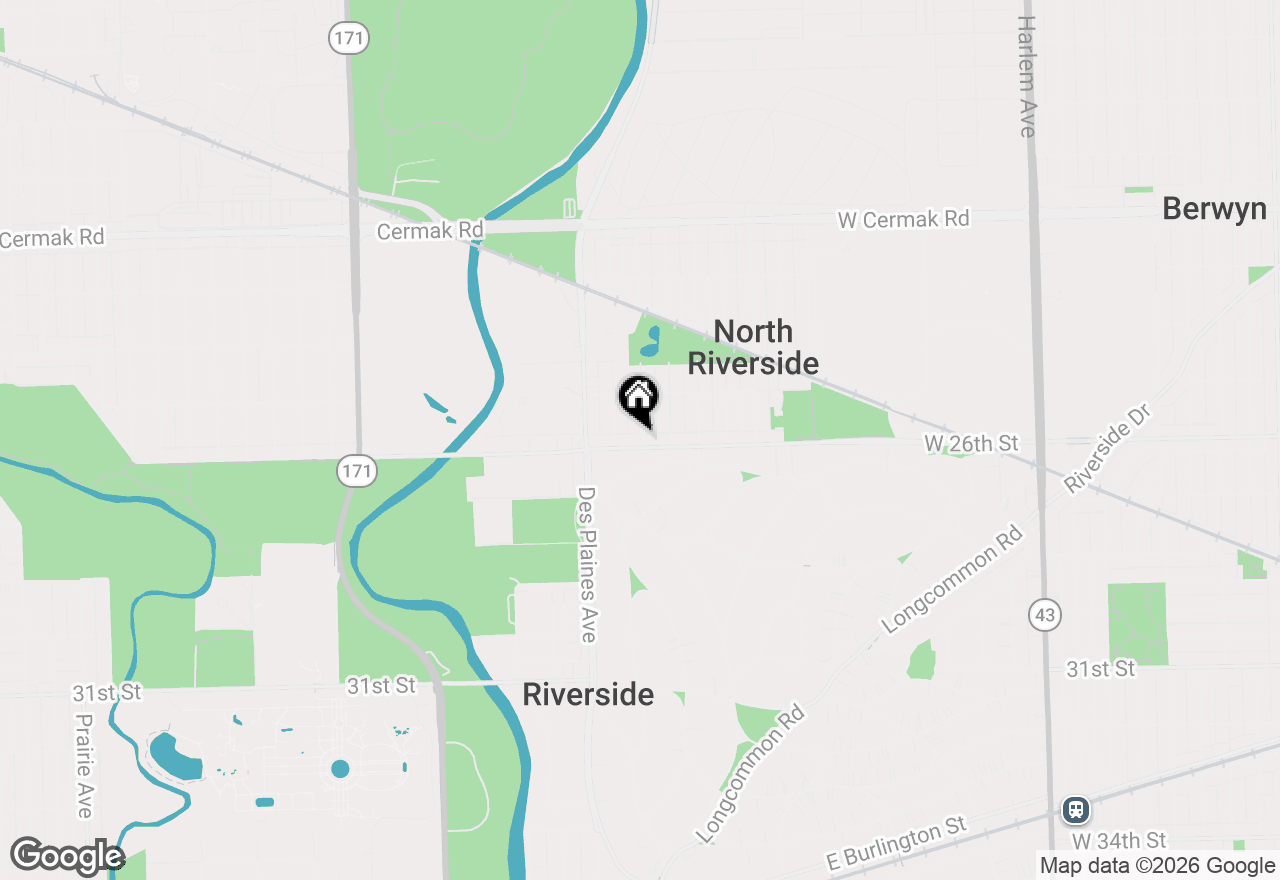 Map of 7900 W 26th Street #1S, North Riverside, IL 60546