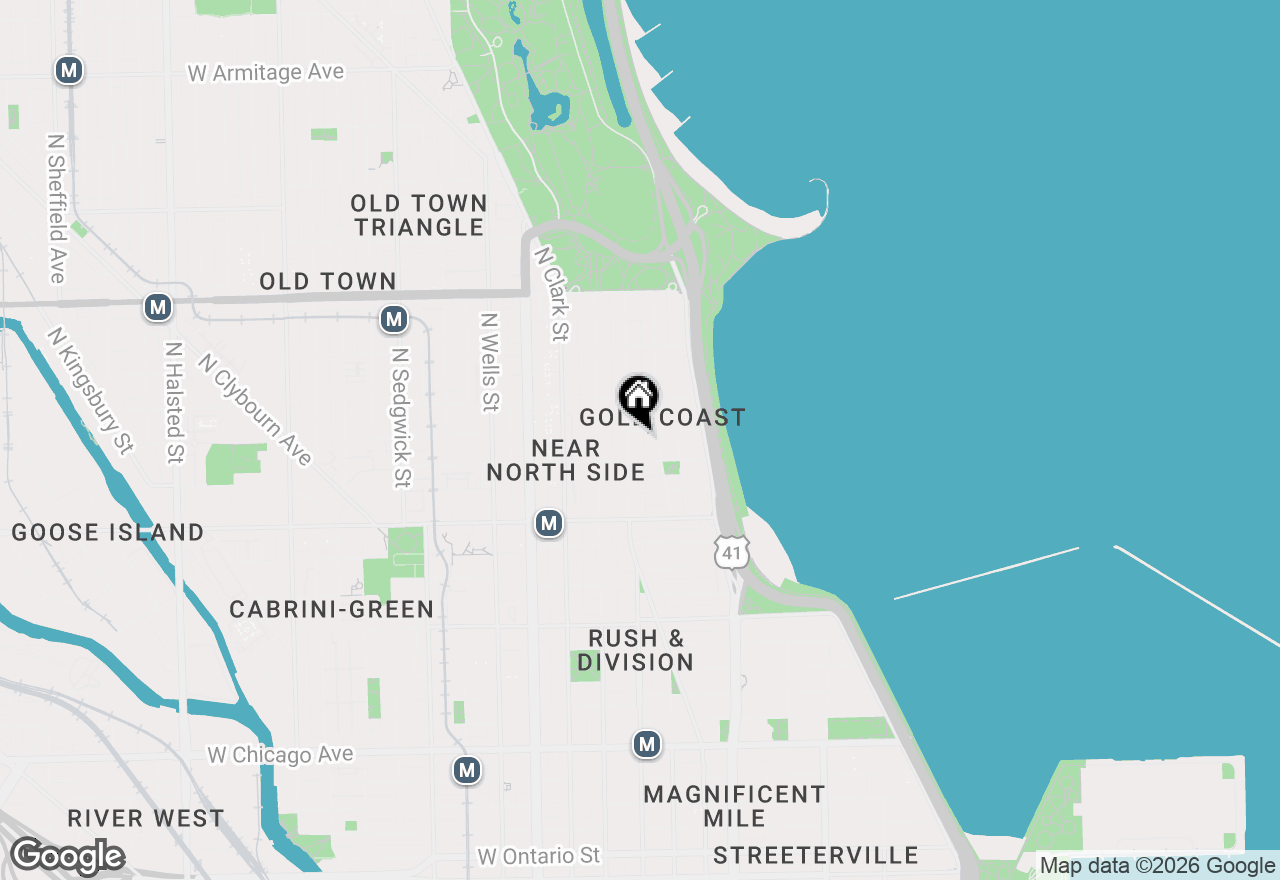 Map of 1325 N State Parkway #18D, Chicago, IL 60610