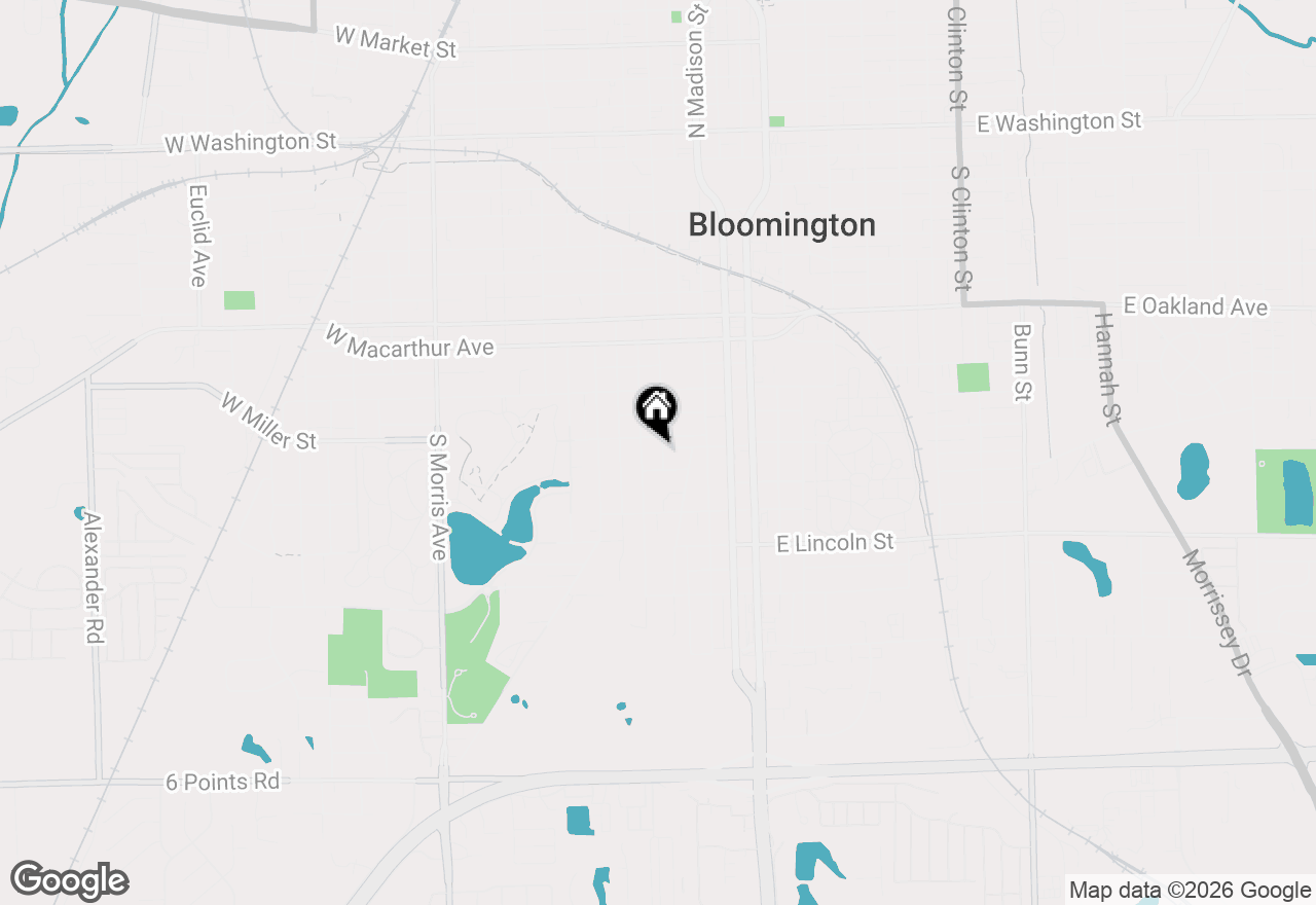 Map of 1205 S Lee Street, Bloomington, IL 61701