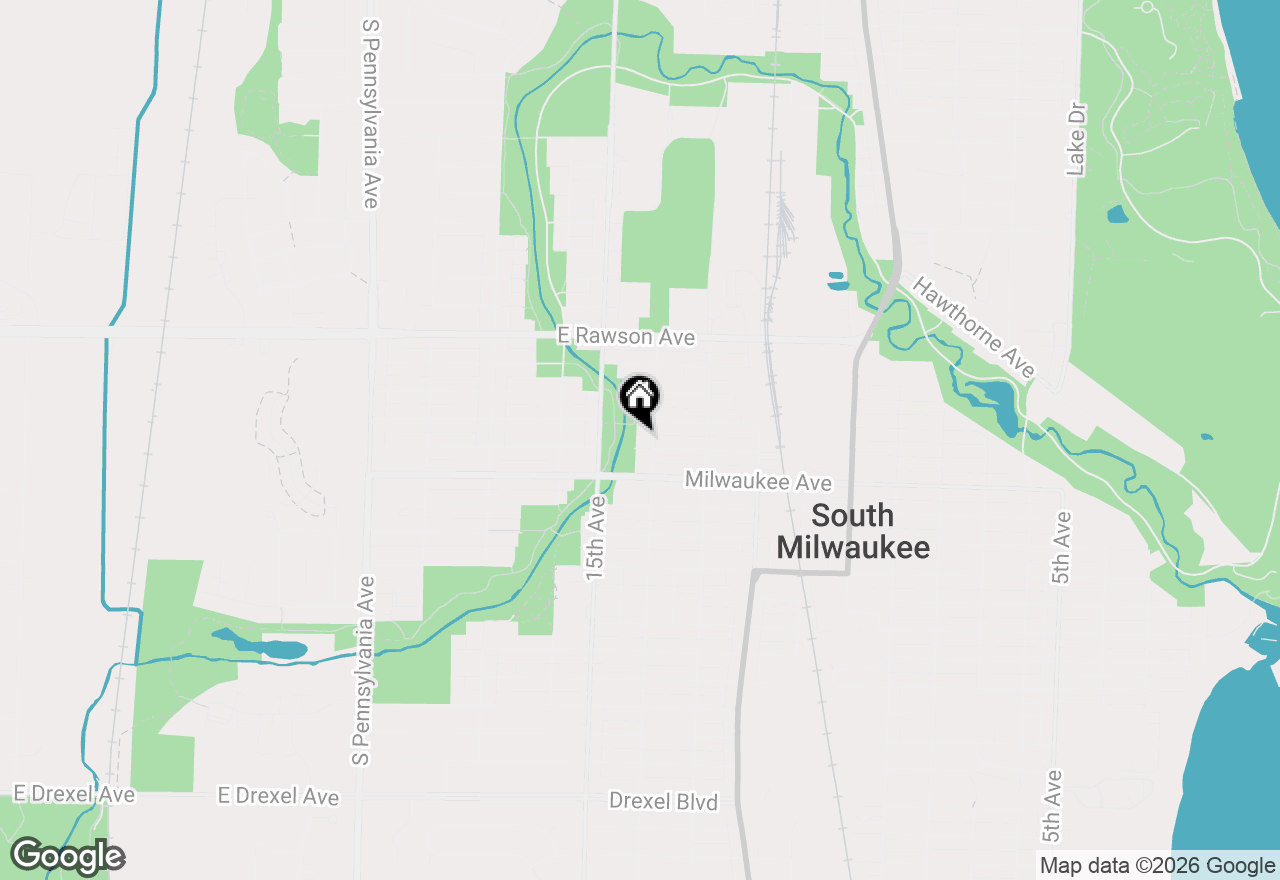 Map of 1406 Monroe Ave, South Milwaukee, WI 53172