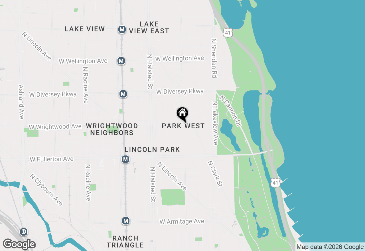 Map of 639 W Wrightwood Avenue #2, Chicago, IL 60614