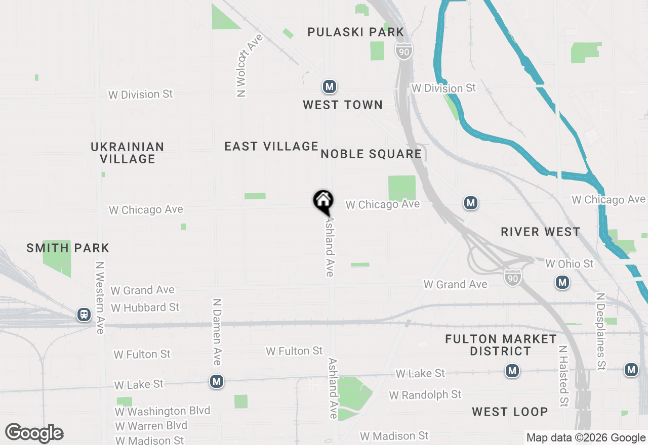 Map of 1613 W Superior Street #B, Chicago, IL 60642