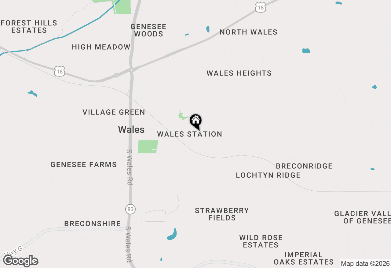 Map of 135 Felix St, Wales, WI 53183