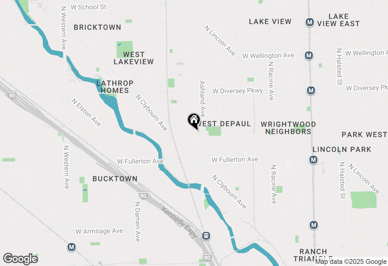 Map of 2534 N Marshfield Avenue #G, Chicago, IL 60614