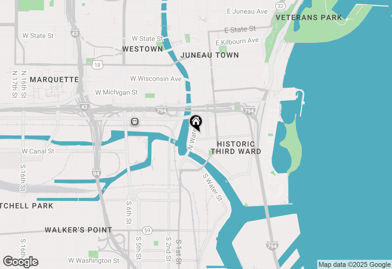 Map of 226 N Water St #304, Milwaukee, WI 53202