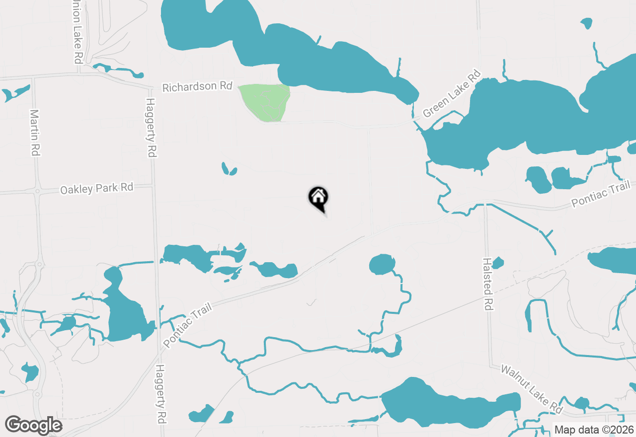 Map of 4522 Twin Beach Court, West Bloomfield, MI 48323