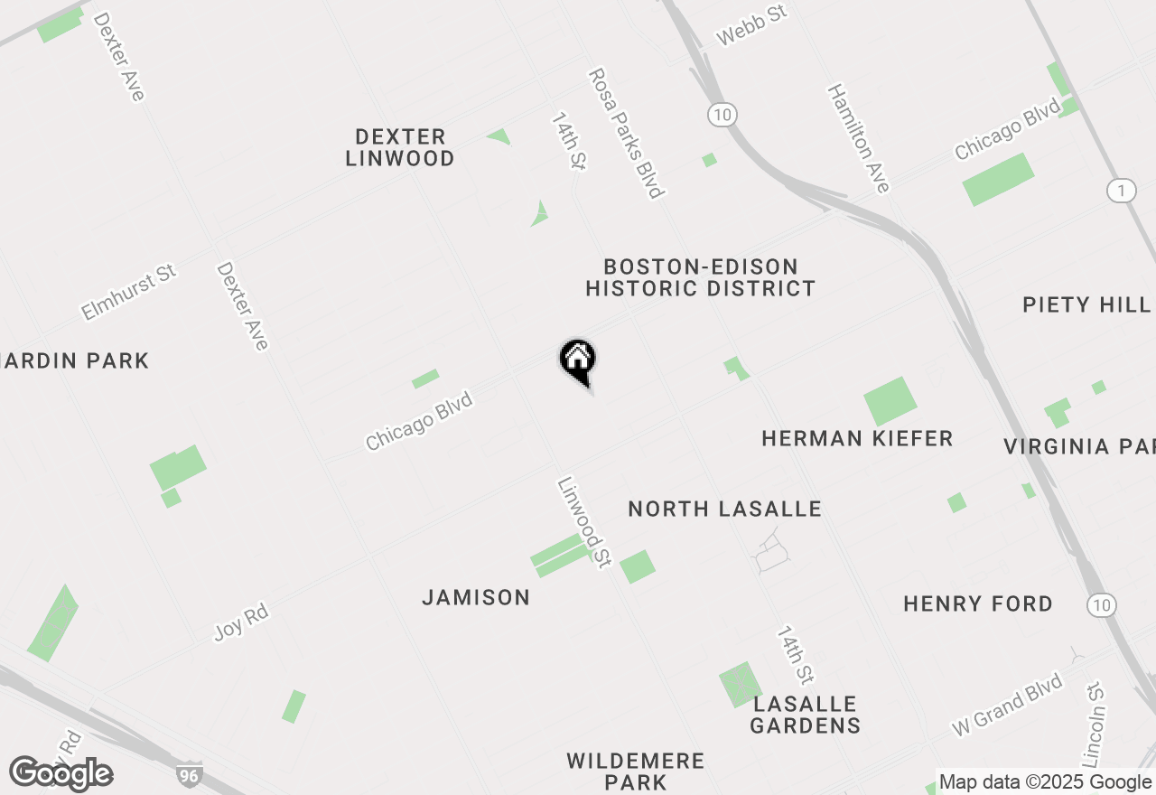 Map of 2444 Edison Street, Detroit, MI 48206