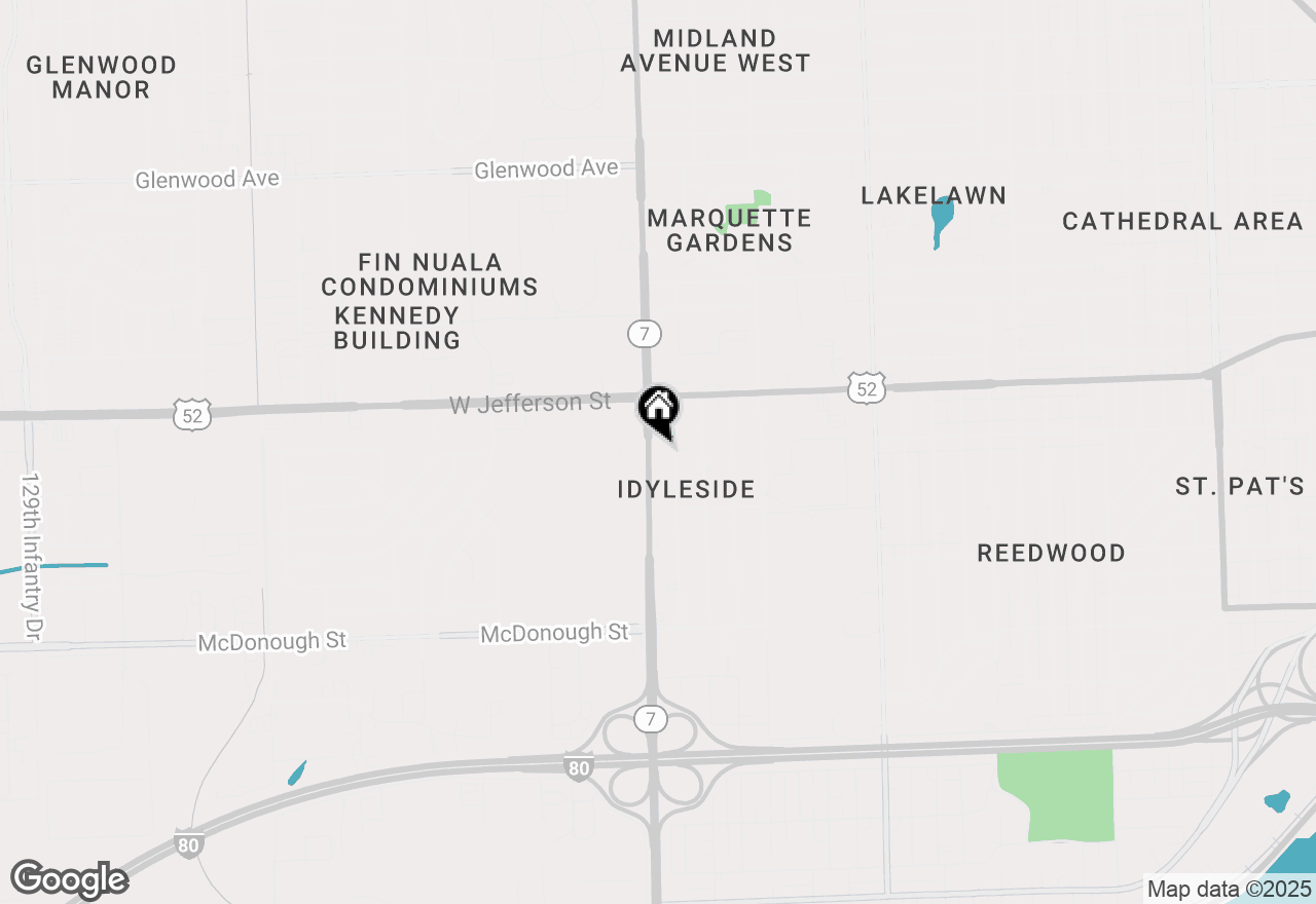 Map of 100 S Larkin Avenue, Joliet, IL 60436