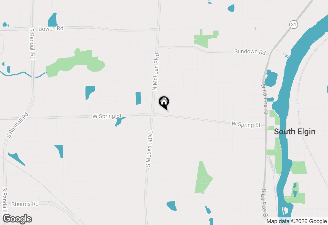 Map of 1320 Spencer Lane, South Elgin, IL 60177