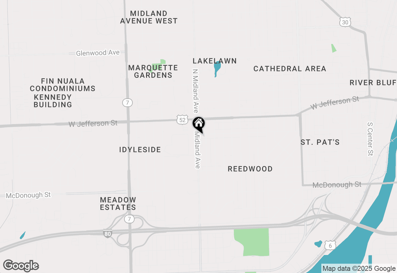 Map of 100 S Midland Avenue, Joliet, IL 60436