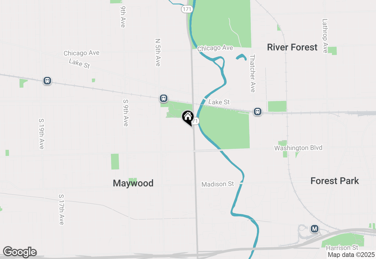 Map of 307 S 2nd Avenue, Maywood, IL 60153