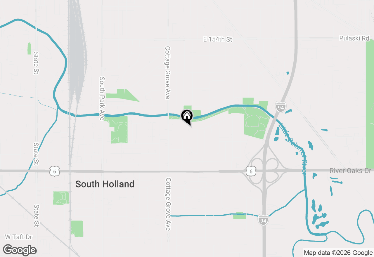 Map of 908 E 159th Place, South Holland, IL 60473
