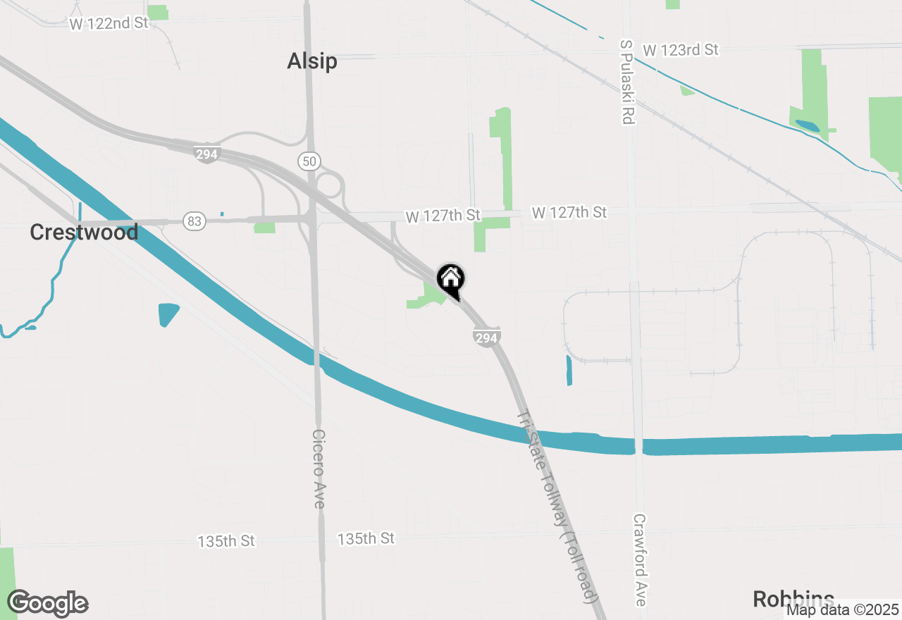 Map of 12827 S Blossom Drive, Alsip, IL 60803