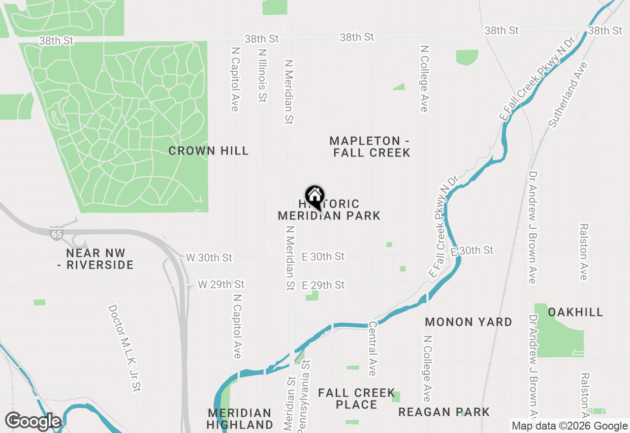 Map of 3138 N Pennsylvania Street, Indianapolis, IN 46205