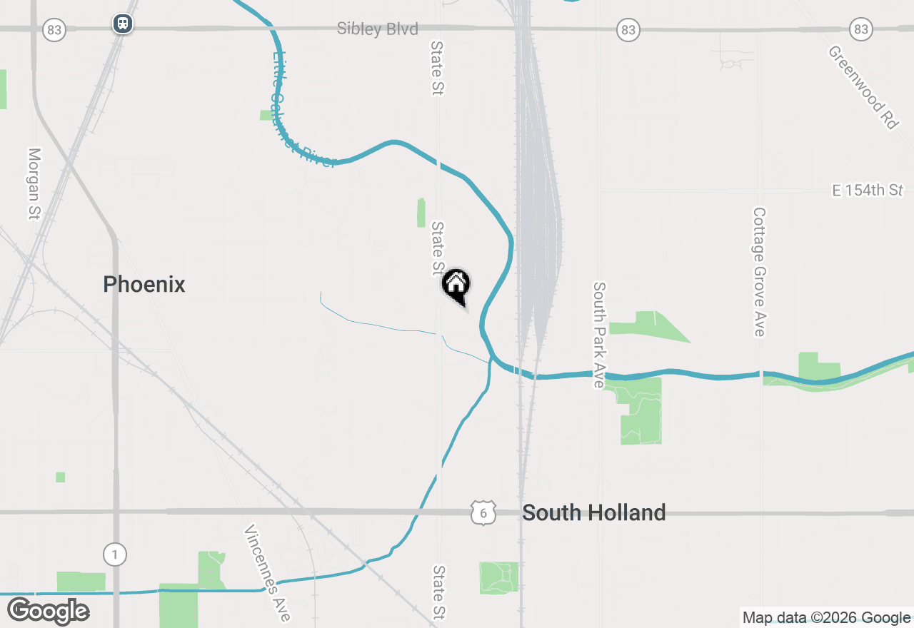 Map of 26 E 157th Street, South Holland, IL 60473