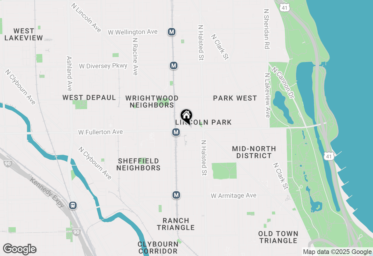 Map of 900 W Fullerton Avenue #5B, Chicago, IL 60614