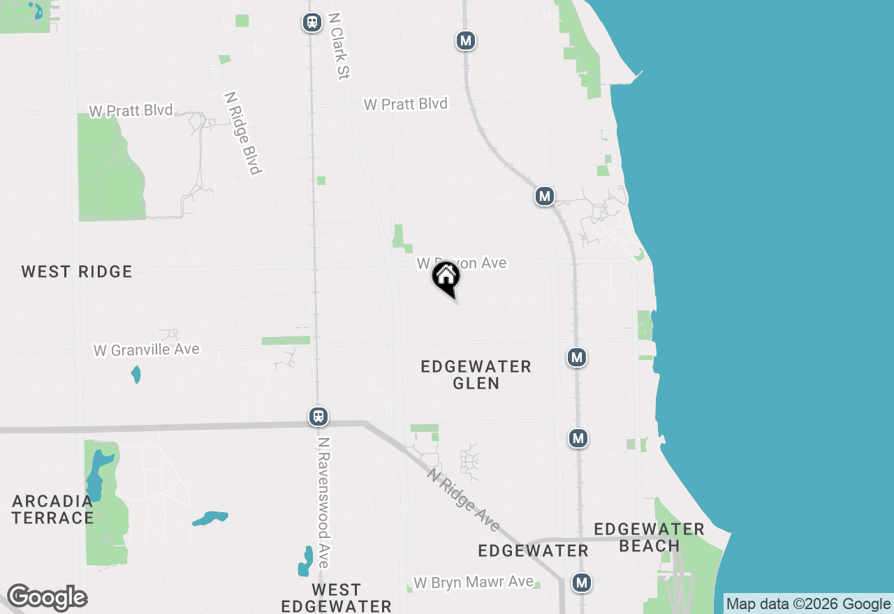 Map of 1447 W Rosemont Avenue #1, Chicago, IL 60660