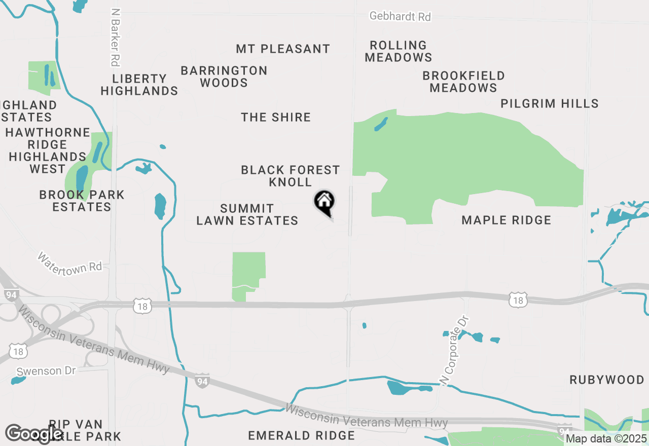 Map of 18950 Toldt Woods Dr #20, Brookfield, WI 53045