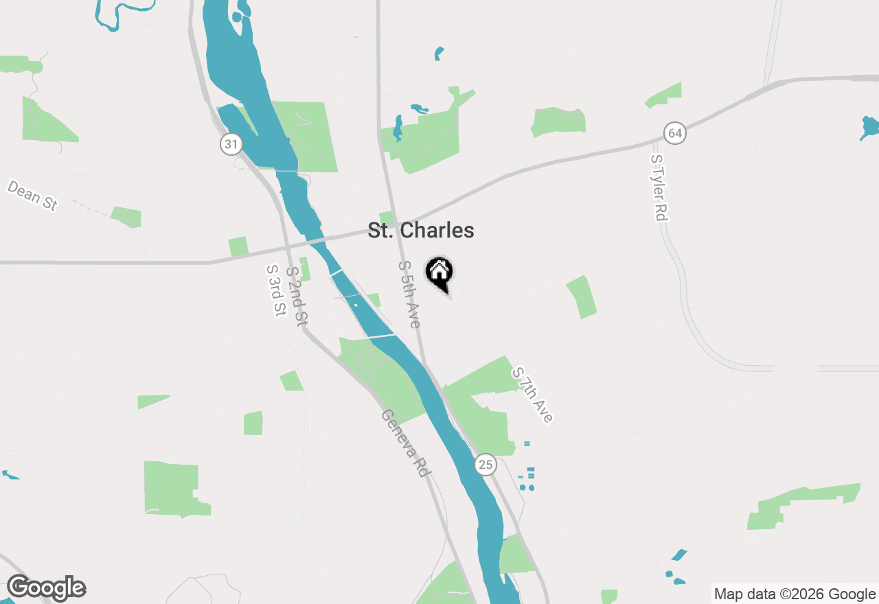 Map of 409 Jackson Avenue, St. Charles, IL 60174