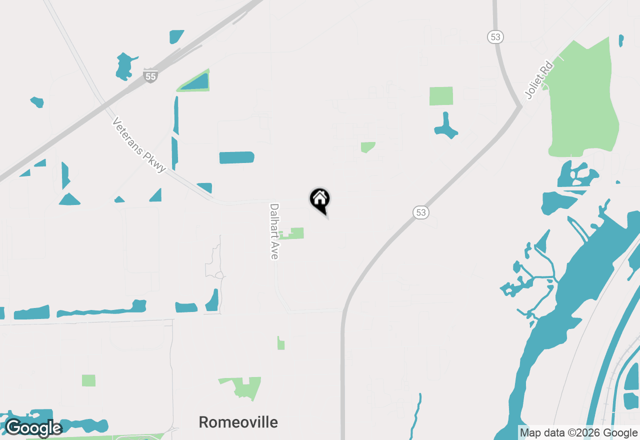 Map of 75 Ponderosa Drive, Romeoville, IL 60446