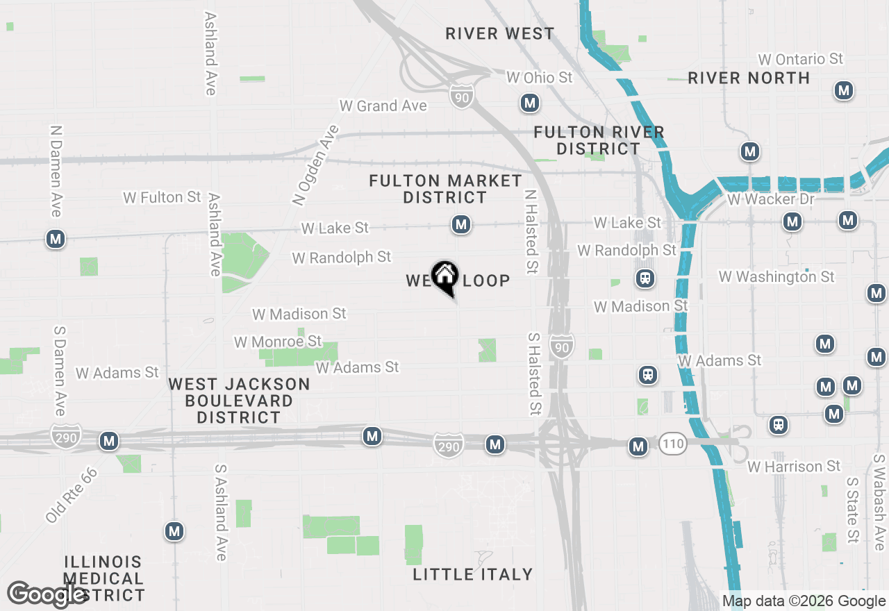 Map of 1016 W Madison Street #4N, Chicago, IL 60607