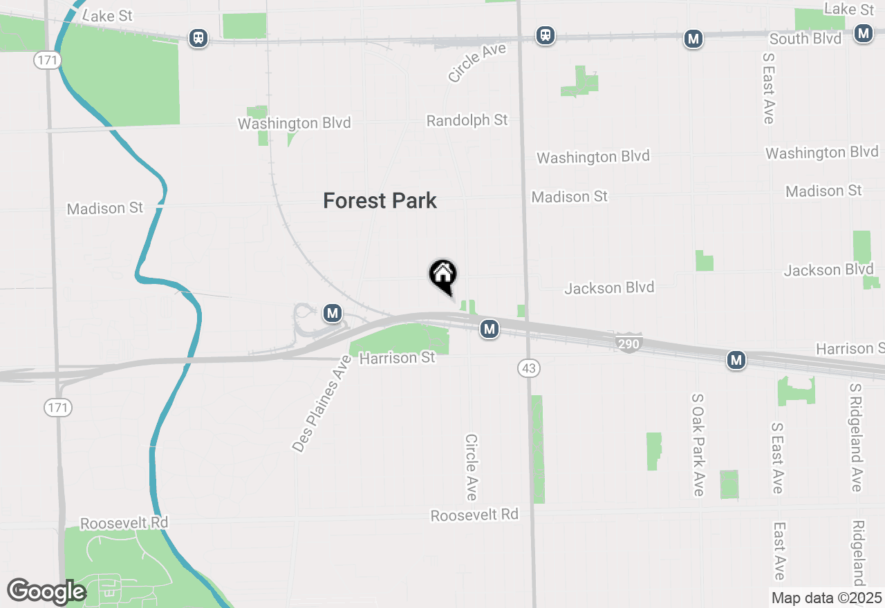 Map of 631 Hannah Avenue, Forest Park, IL 60130
