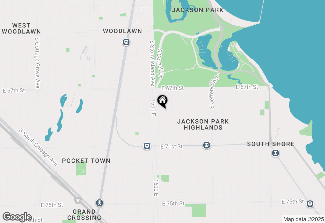 Map of 6835 S Cornell Avenue #2S, Chicago, IL 60649