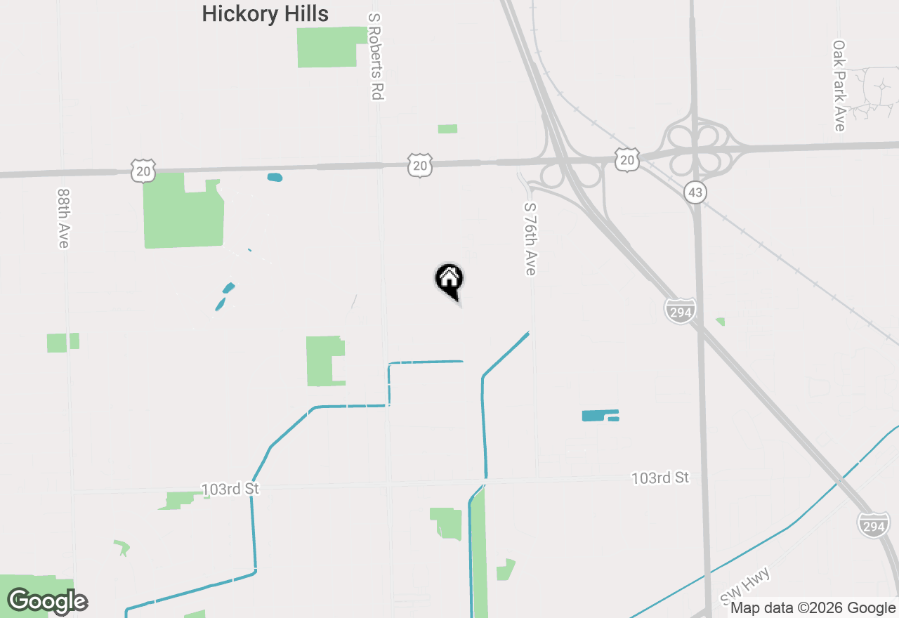 Map of 7817 W 98th Place, Hickory Hills, IL 60457