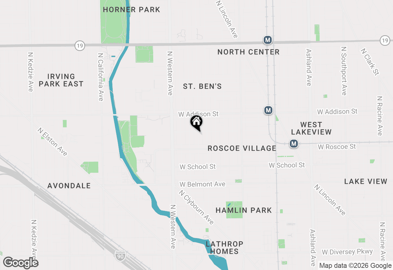 Map of 3446 N Bell Avenue #1, Chicago, IL 60618