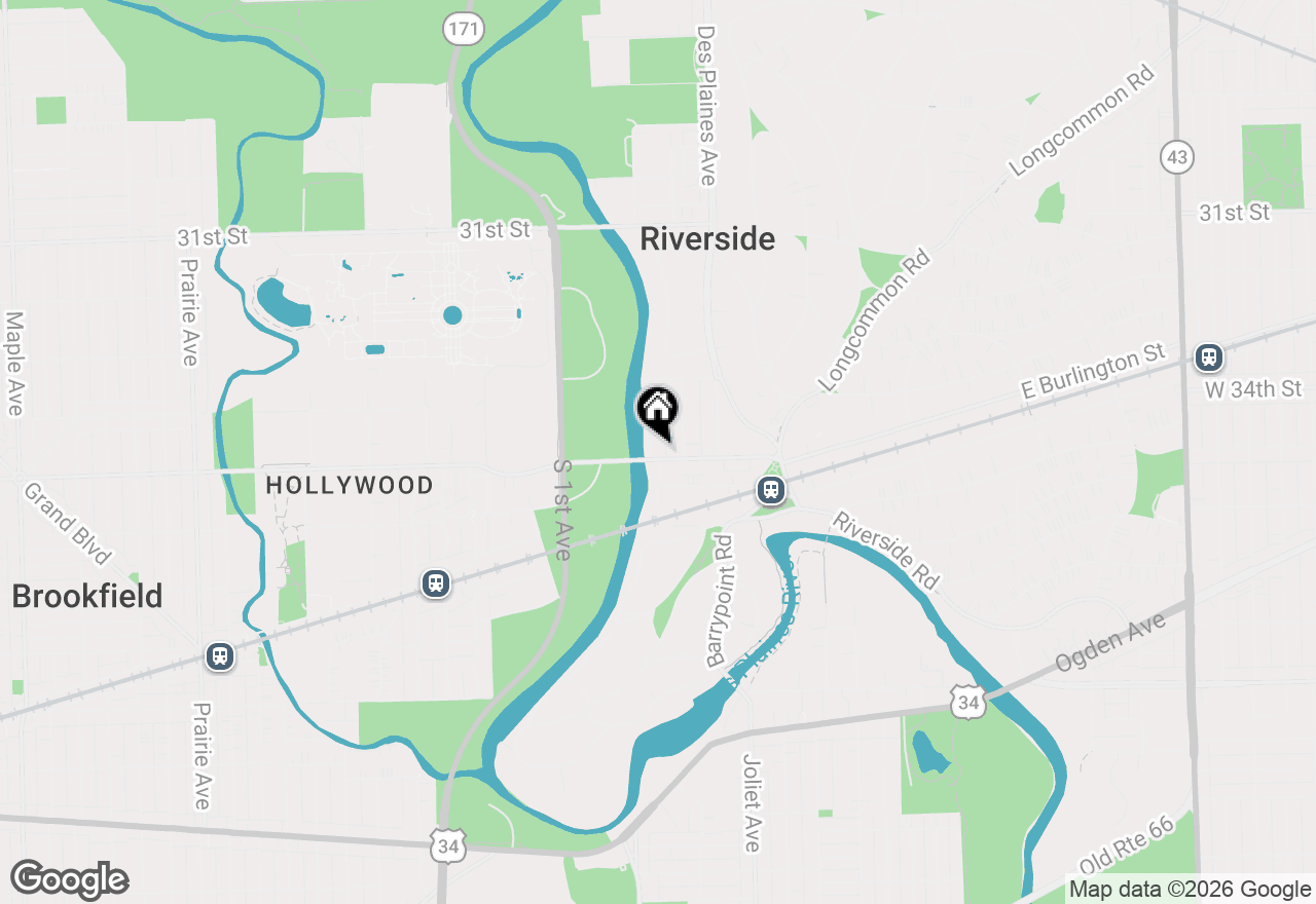 Map of 124 Forest Avenue, Riverside, IL 60546
