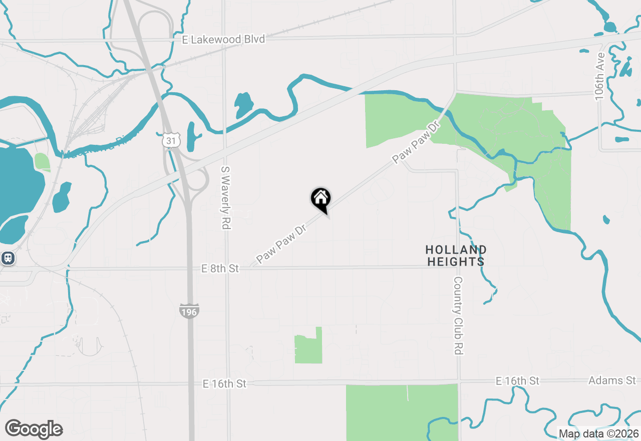 Map of 880 Paw Paw Drive, Holland, MI 49423