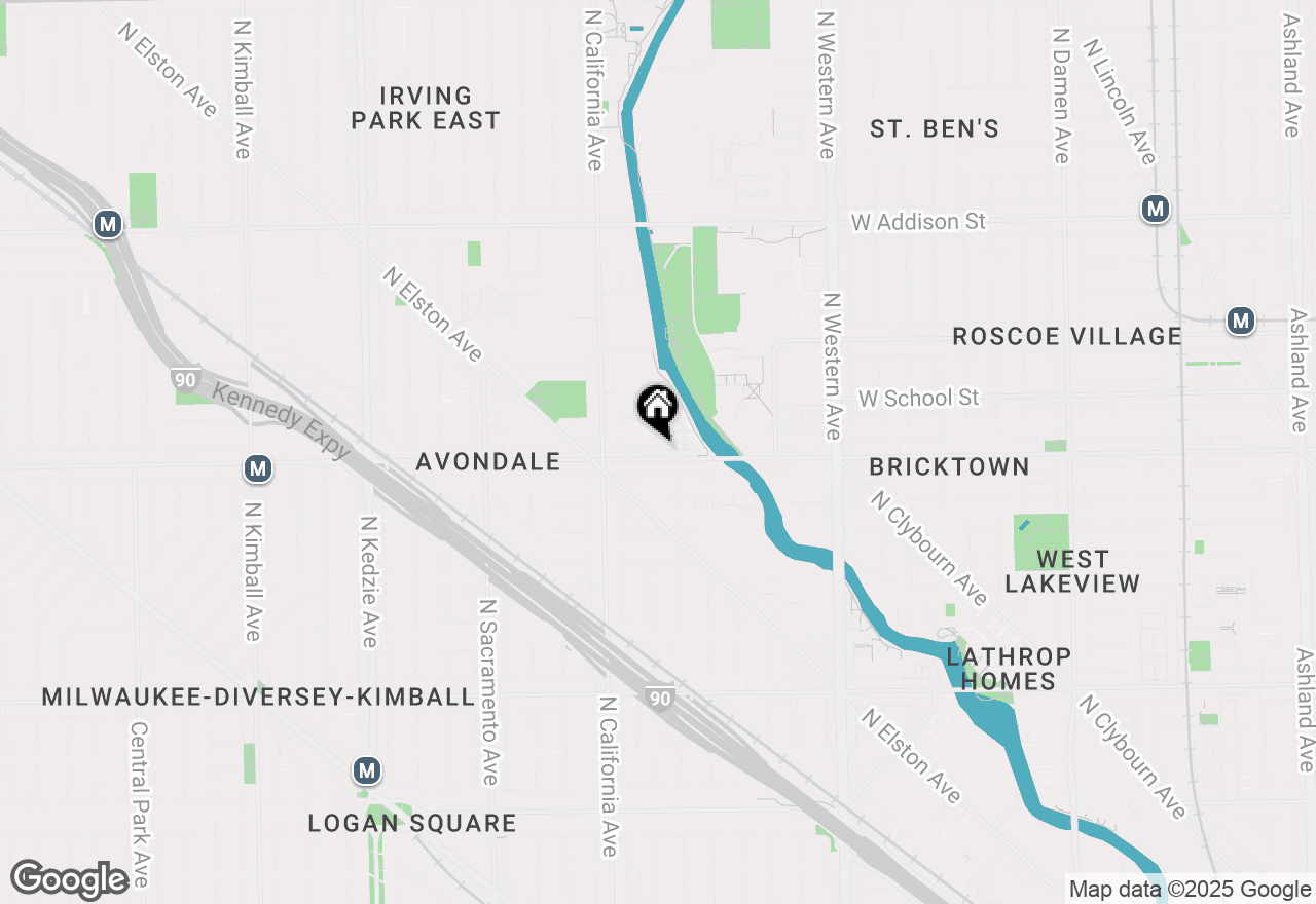 Map of 2700 W Belmont Avenue #407, Chicago, IL 60618
