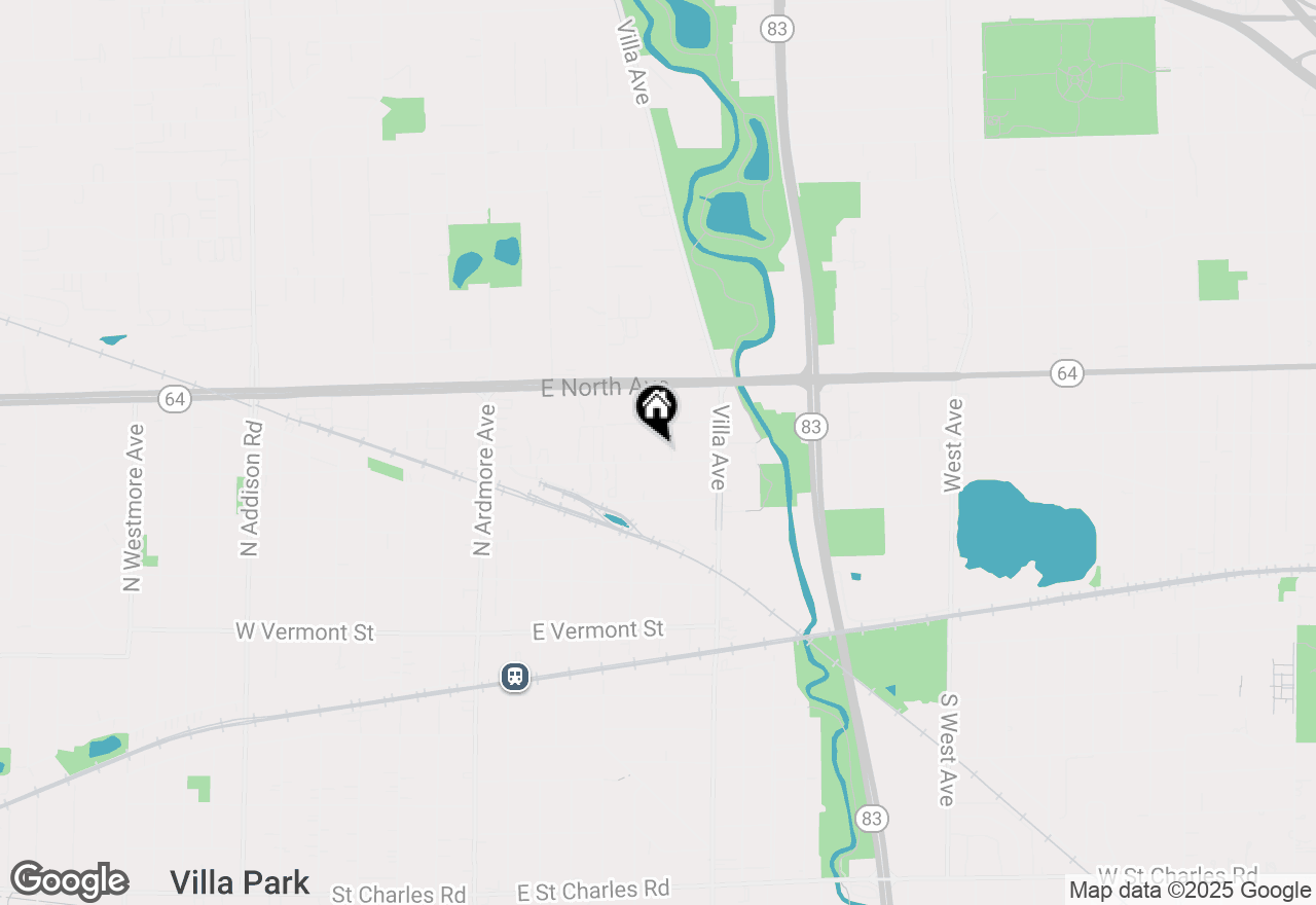 Map of 17W508 Hill Street, Villa Park, IL 60181