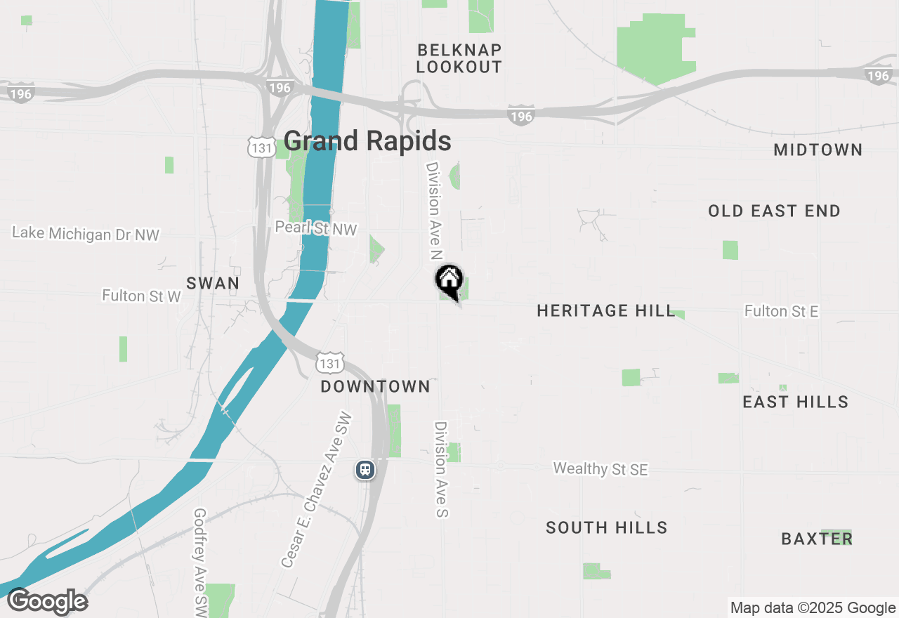 Map of 20 Fulton Street E, Grand Rapids, MI 49503