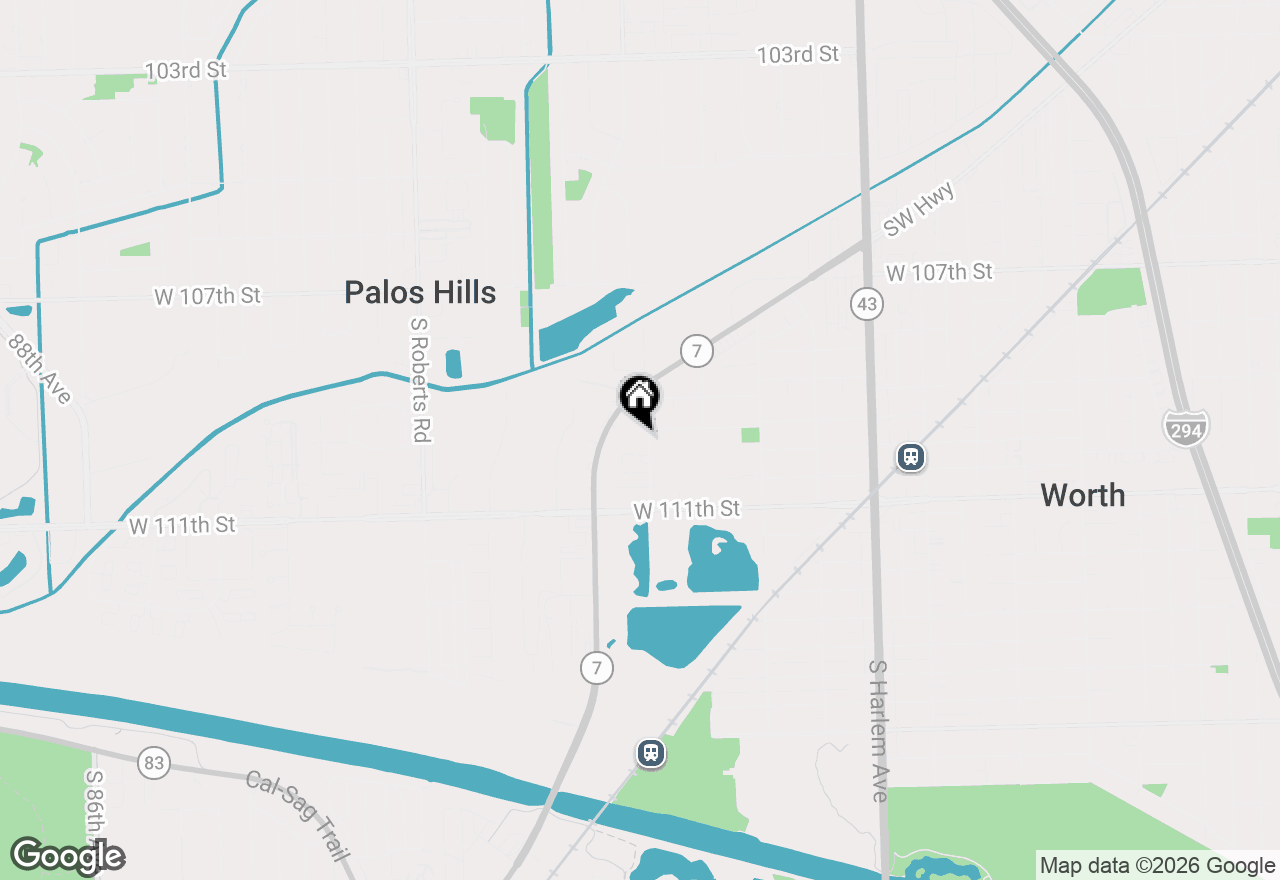 Map of 10956 S 76th Avenue #E, Palos Hills, IL 60465