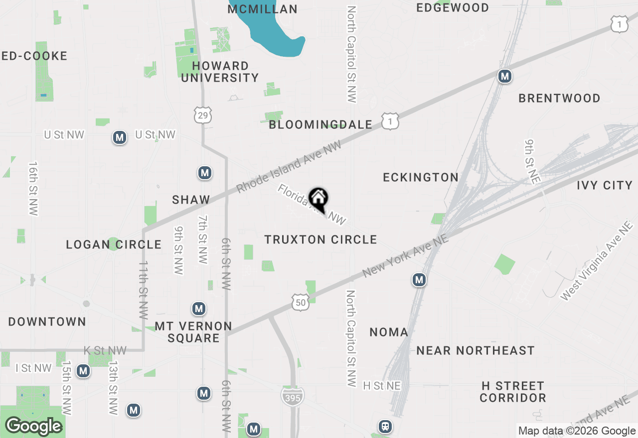 Map of 55 Q Street Nw, Washington, DC 20001