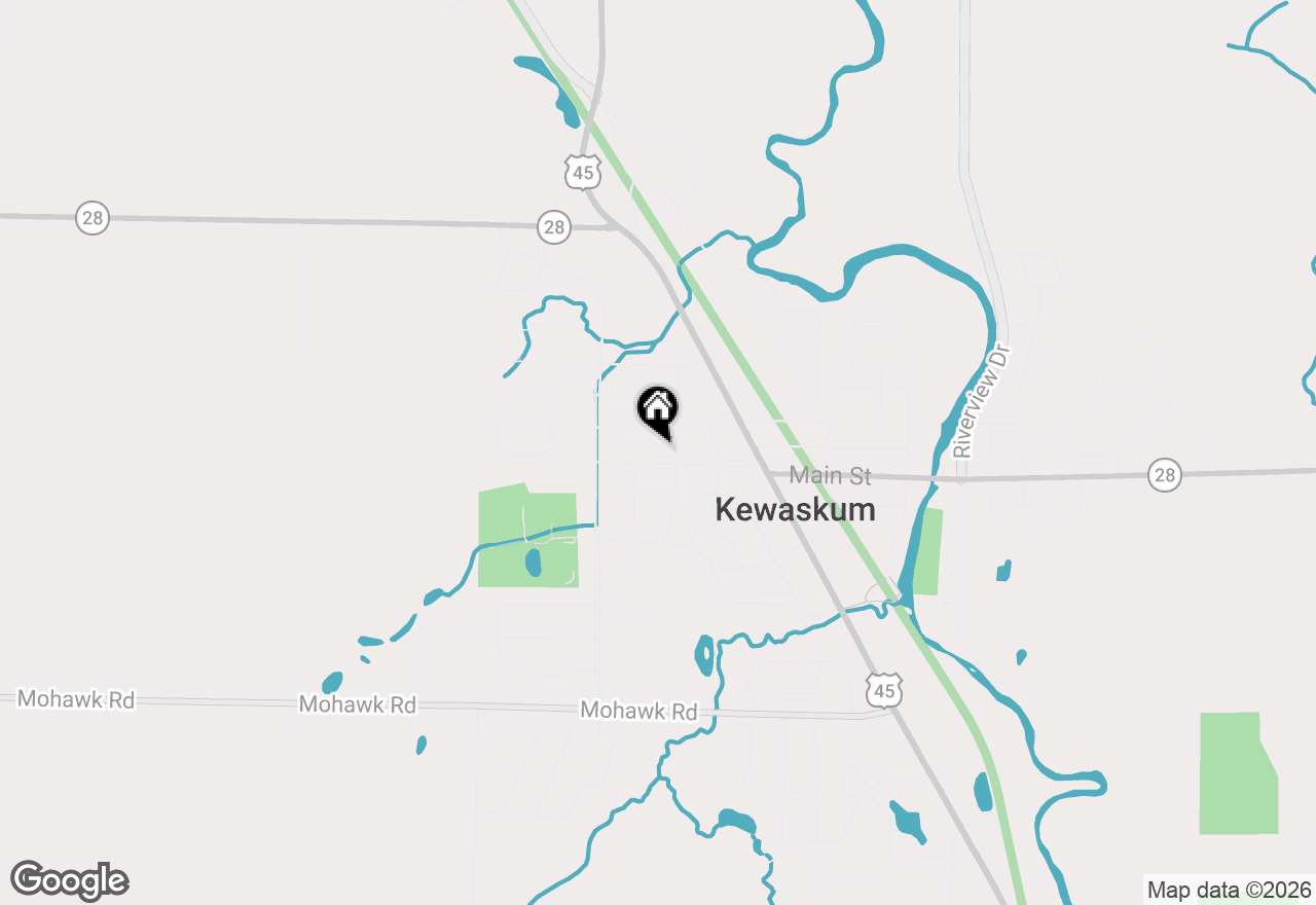 Map of 318 Forest Ave, Kewaskum, WI 53040