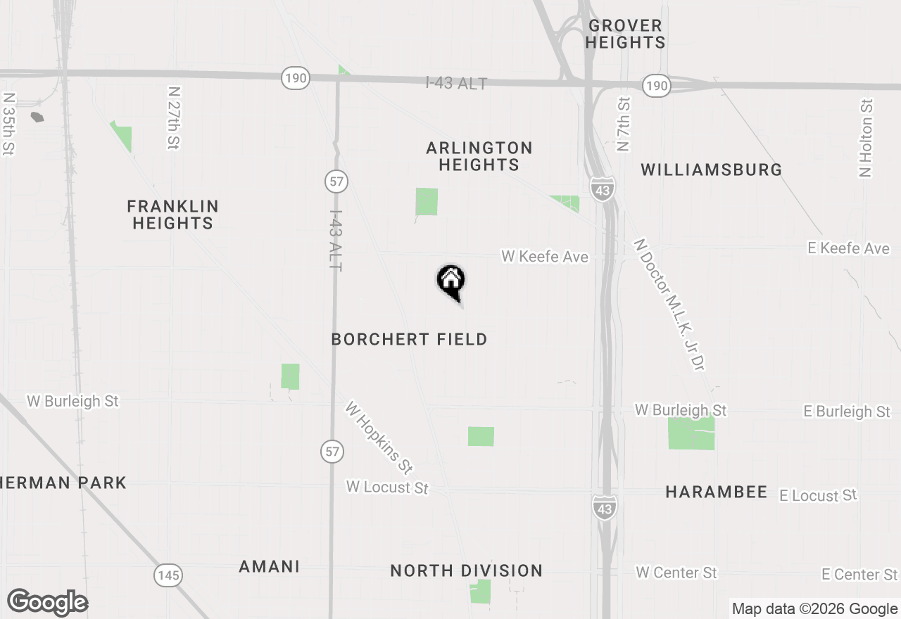 Map of 1508 W Concordia Ave, Milwaukee, WI 53206