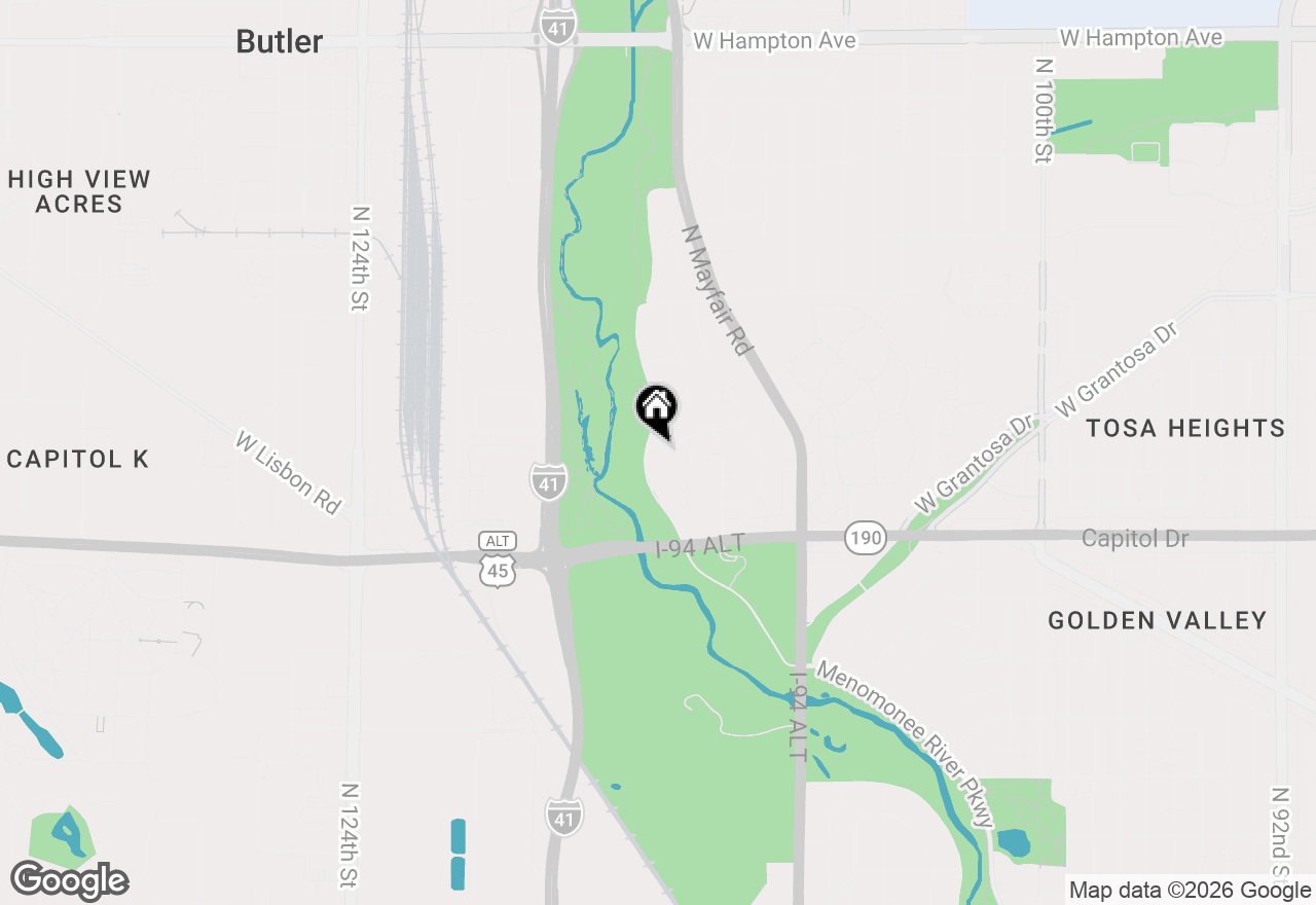 Map of 4132 Menomonee River Pkwy, Wauwatosa, WI 53222