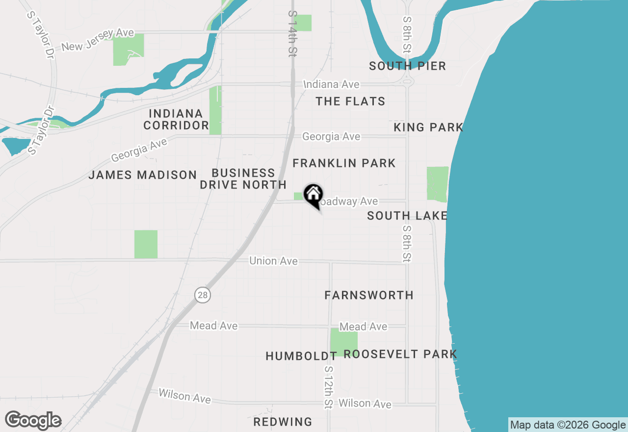 Map of 1729 S 13th St, Sheboygan, WI 53081