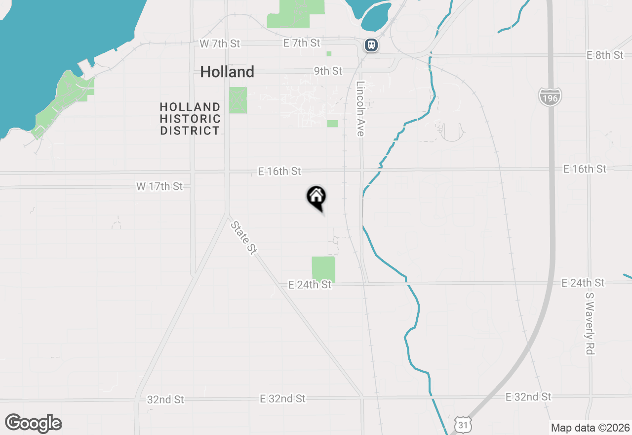 Map of 136 E 19th Street, Holland, MI 49423