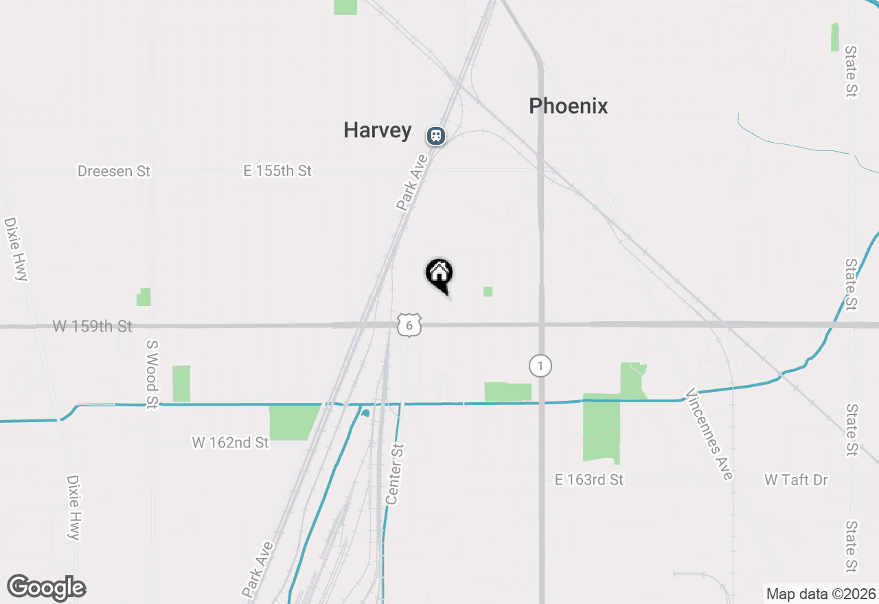 Map of 15818 Willard Avenue, Harvey, IL 60426