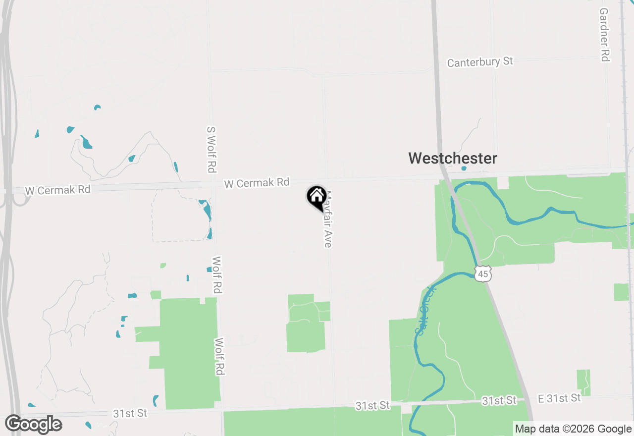 Map of 10813 Berkshire Street, Westchester, IL 60154