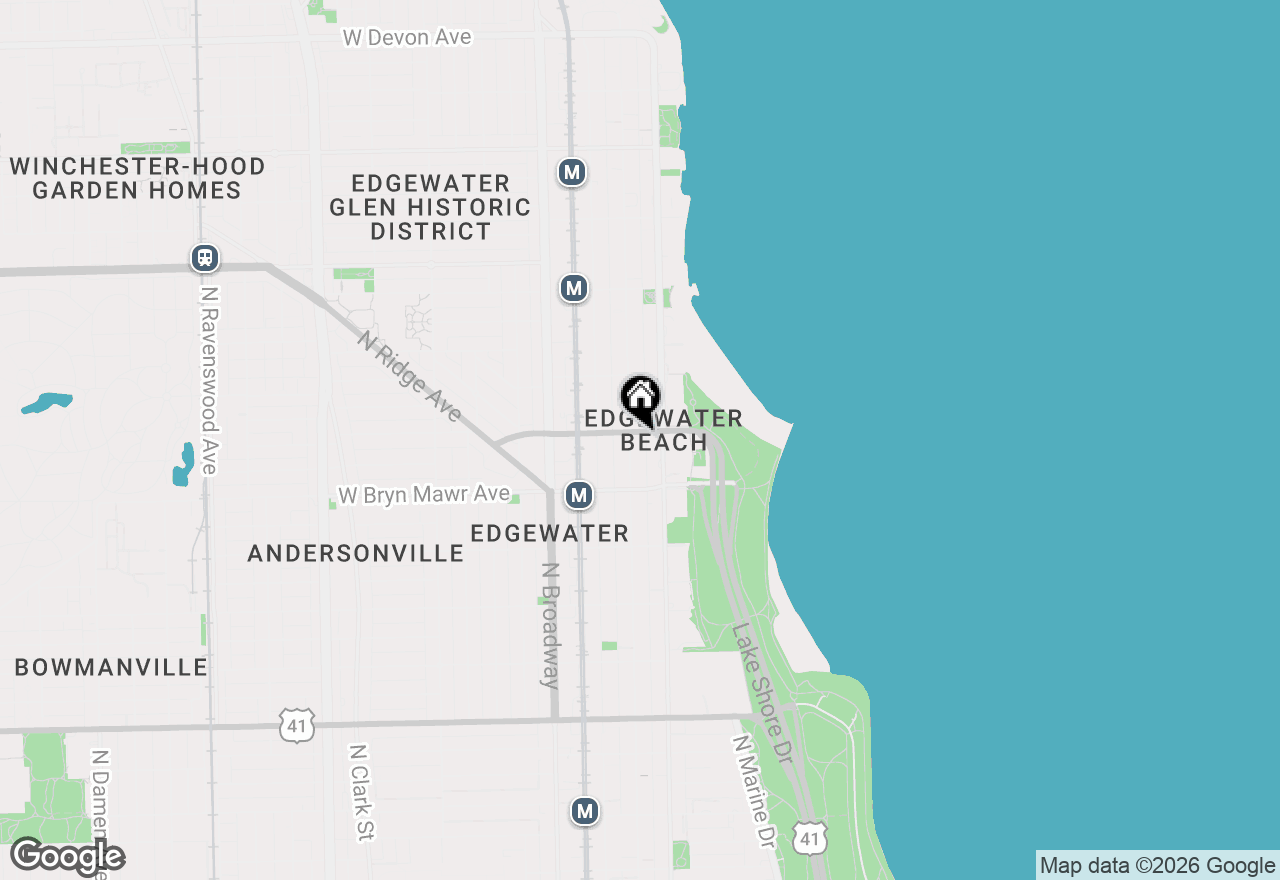 Map of 1025 W Hollywood Avenue #422, Chicago, IL 60660