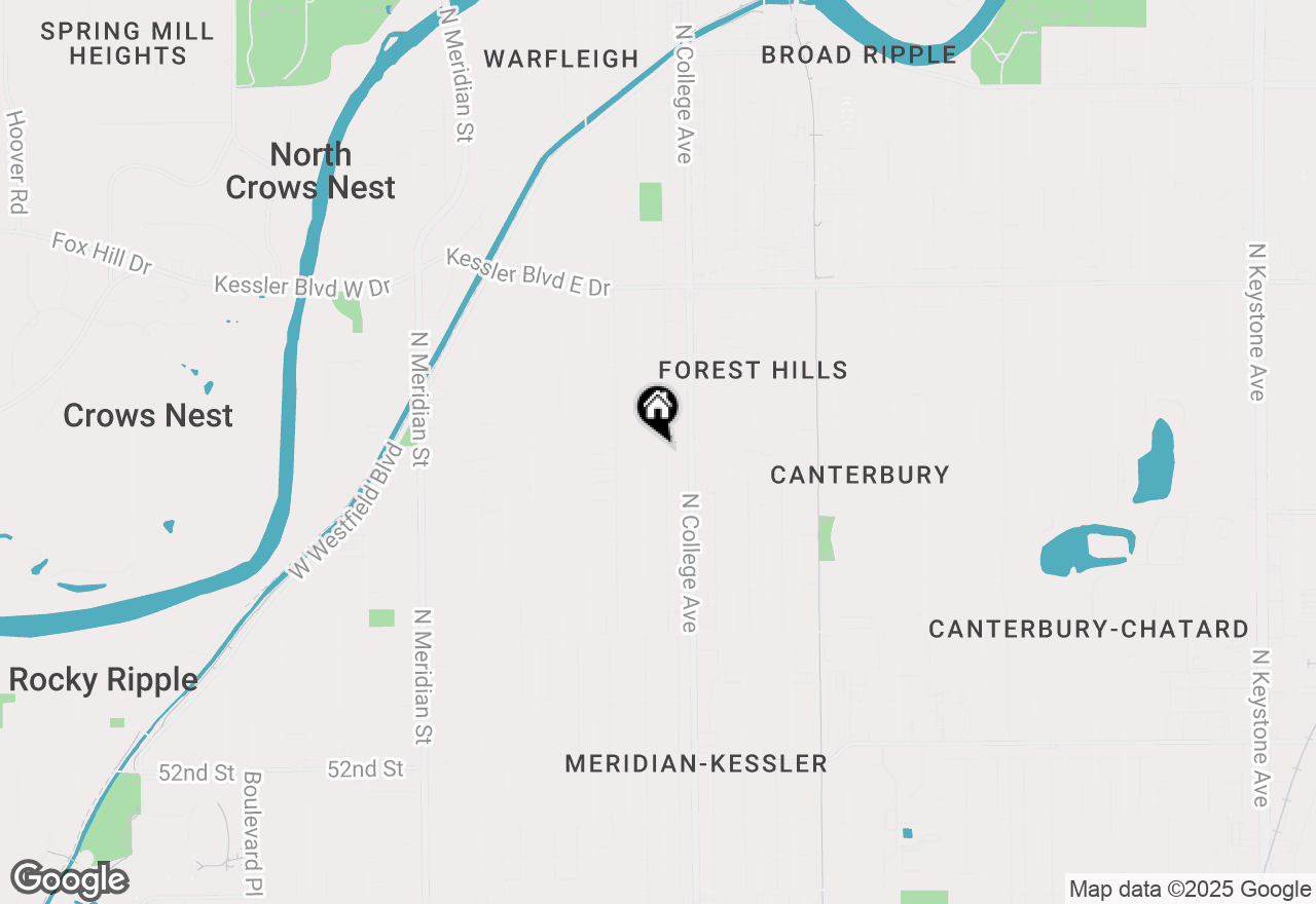 Map of 625 E 57th Street, Indianapolis, IN 46220