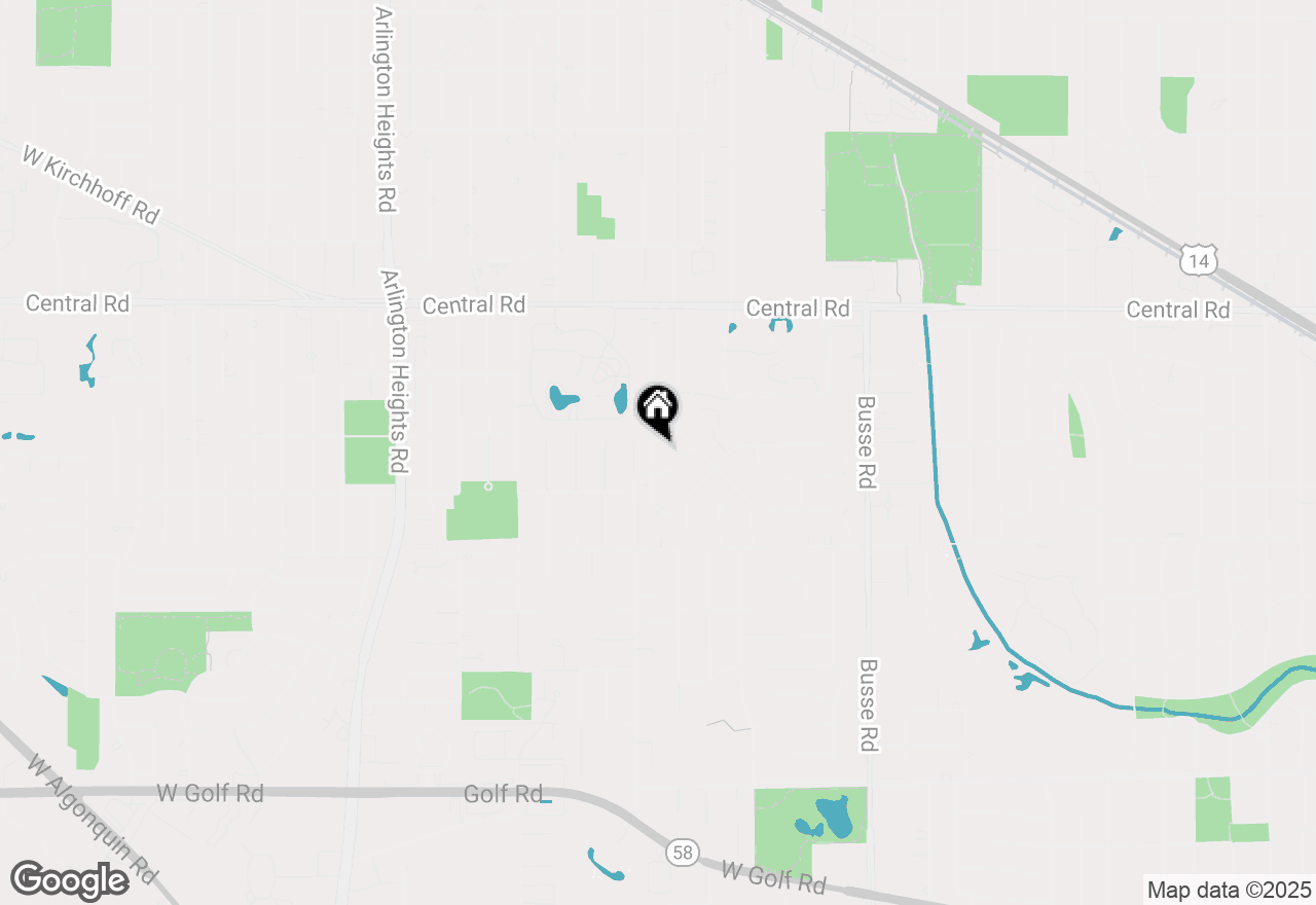 Map of 117 Audrey Lane, Mount Prospect, IL 60056