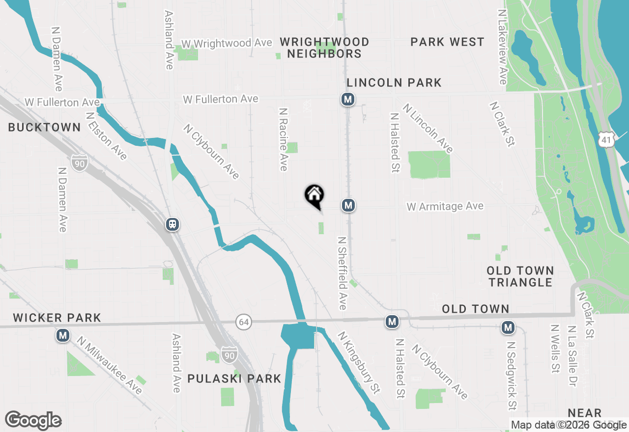 Map of 1960 N Seminary Avenue #B, Chicago, IL 60614