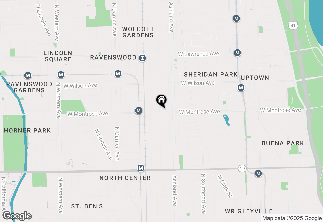 Map of 1712 W Montrose Avenue #1D, Chicago, IL 60613